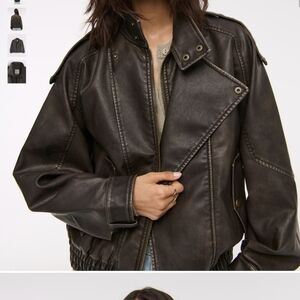 Abercrombie & Fitch Dark Brown Leather Jacket